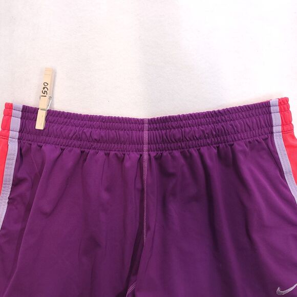 Nike Dri-Fit Athletic Pull On Running Shorts Womens Size Medium M Purple Pink - Picture 1 of 8
